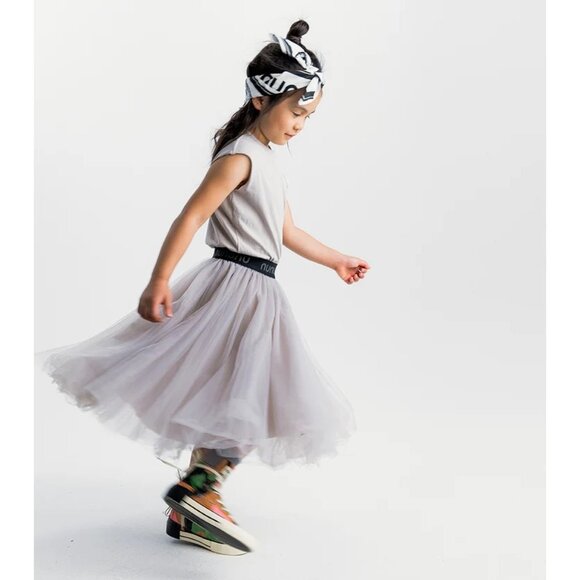 Nununu Smirks Tulle Dress in Concrete Smokey Grey - Picture 3 of 5